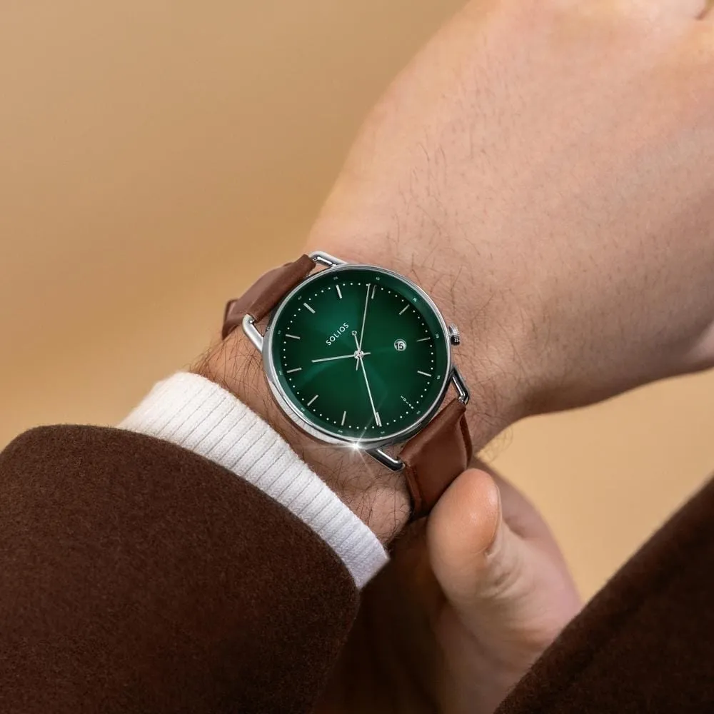 The Rainforest Curve | Green Dial - Silver Case