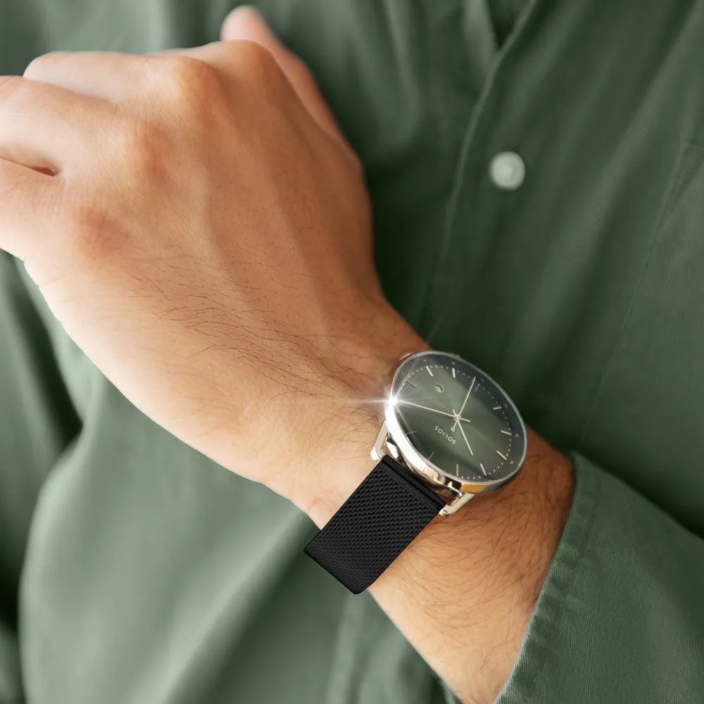 The Rainforest Curve | Green Dial - Silver Case