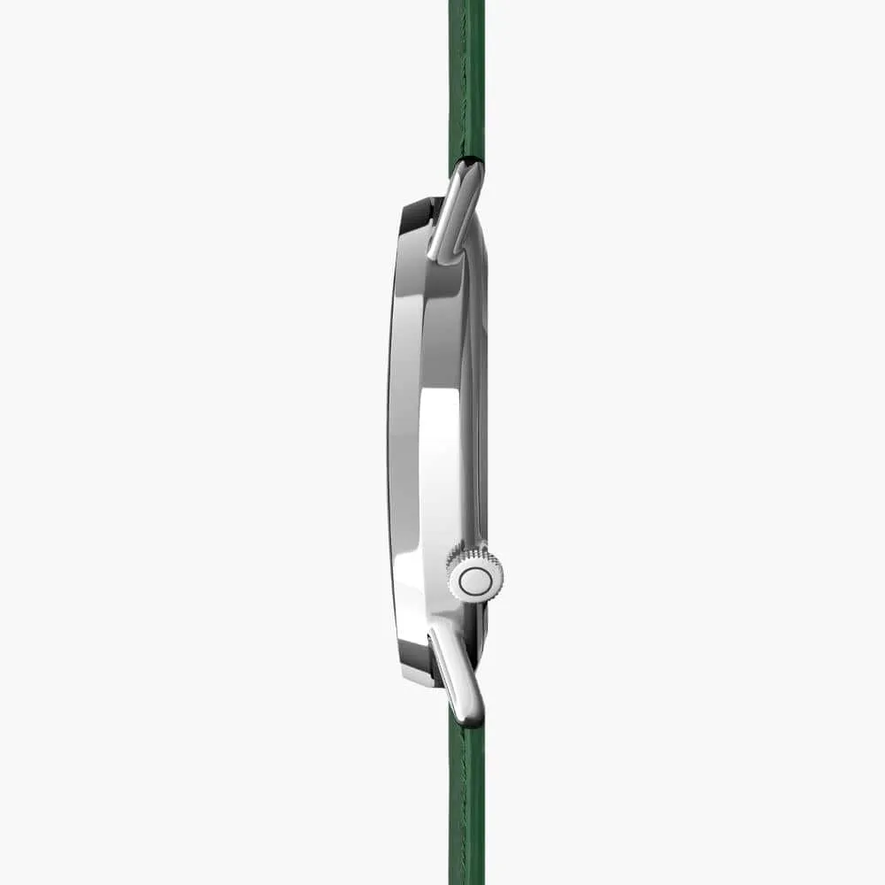 The Rainforest Curve | Green Dial - Silver Case