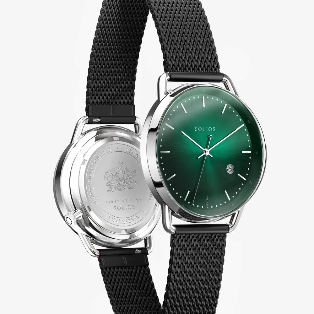 The Rainforest Curve | Green Dial - Silver Case
