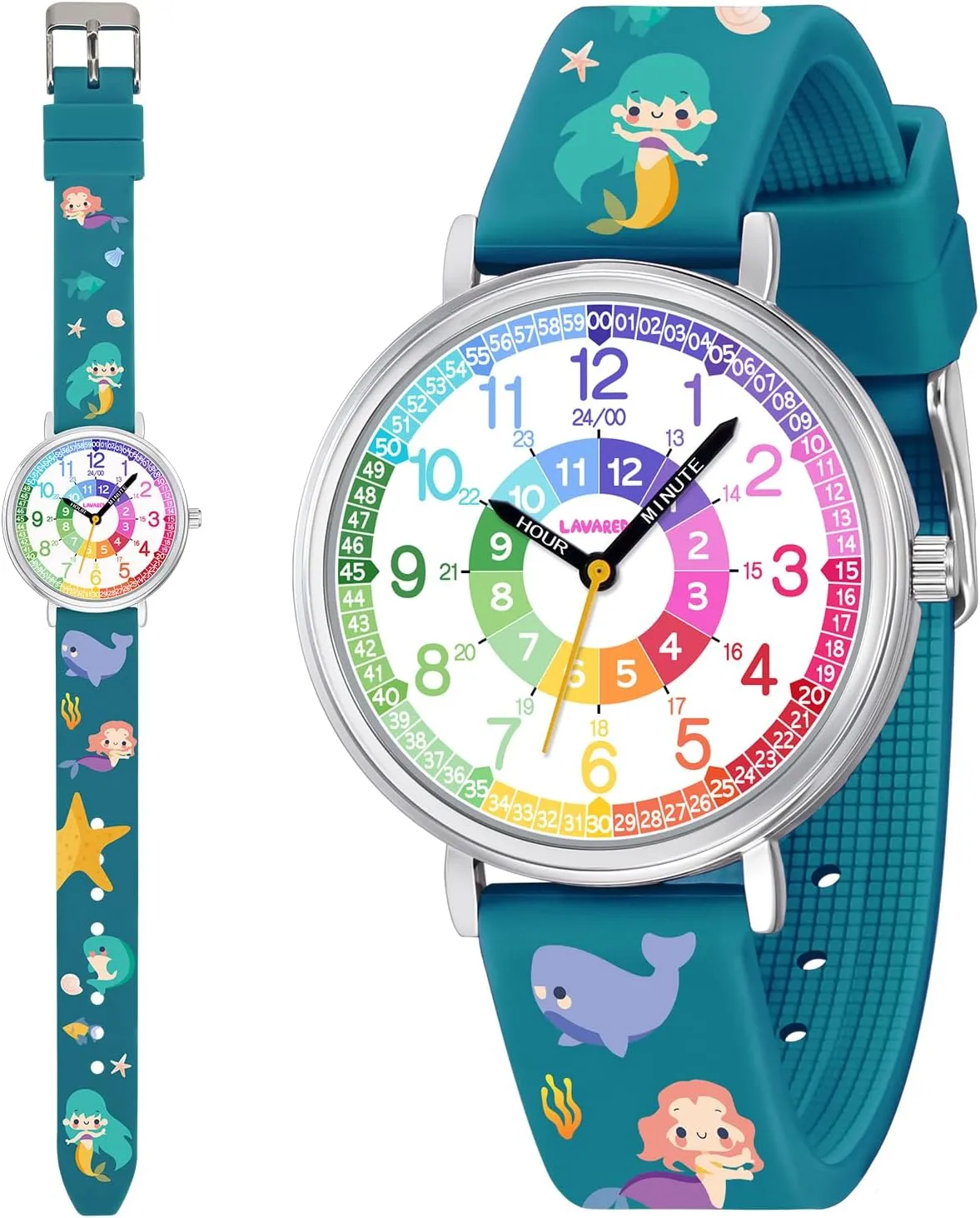 Time Teacher Kids Watch for Children Girls Boys,3D Cartoon Waterproof Analog Watches for Girls Ages 3-12,Toddler First Watch,Educational Teaching Kids Watch Gifts with Easy to Read Dial