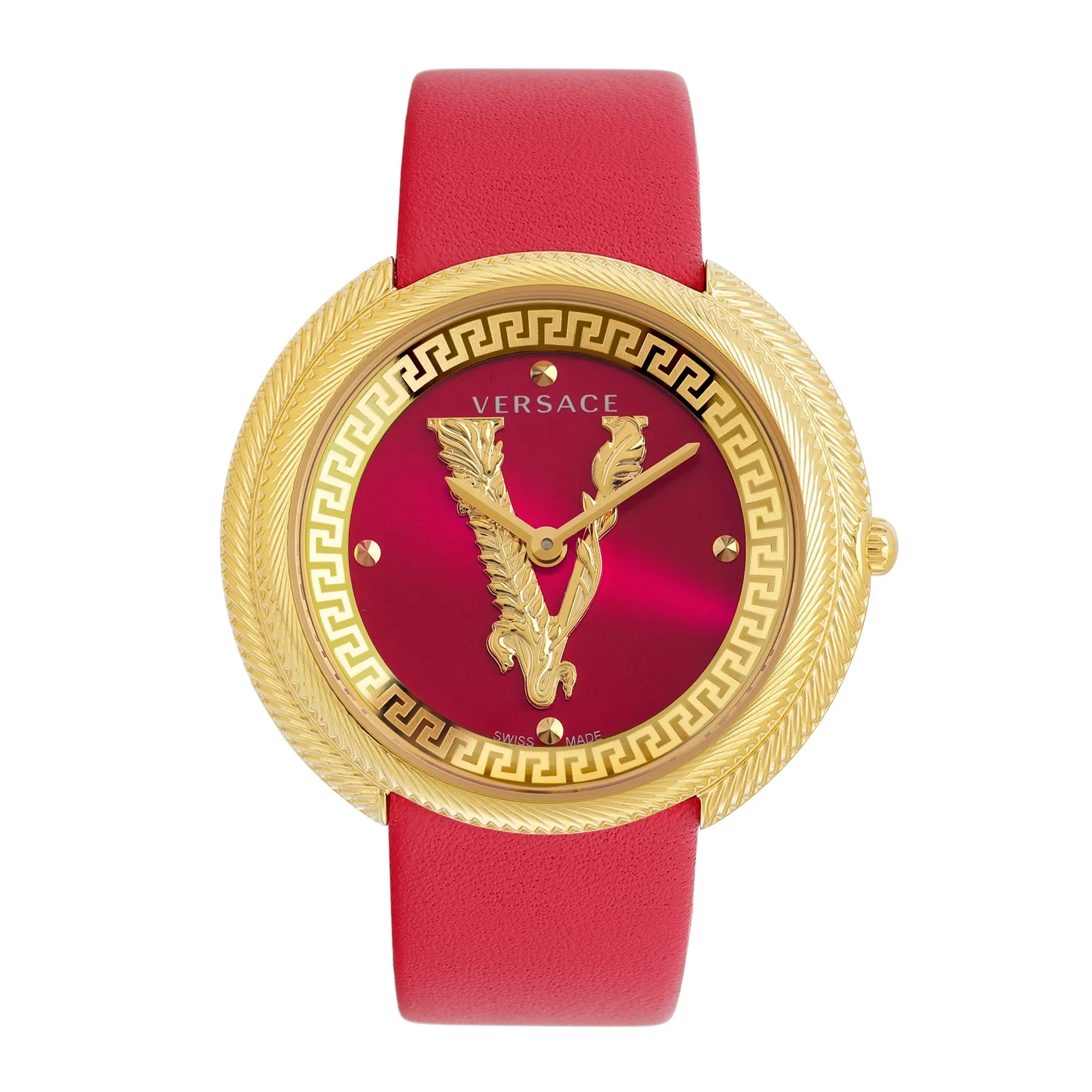 Versace Red Dial Analog Women Watch - VE2CA0423